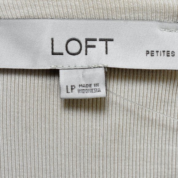 LOFT Top Blouse Knited Pullover long sleeve Petite L Ivory - Picture 5 of 5